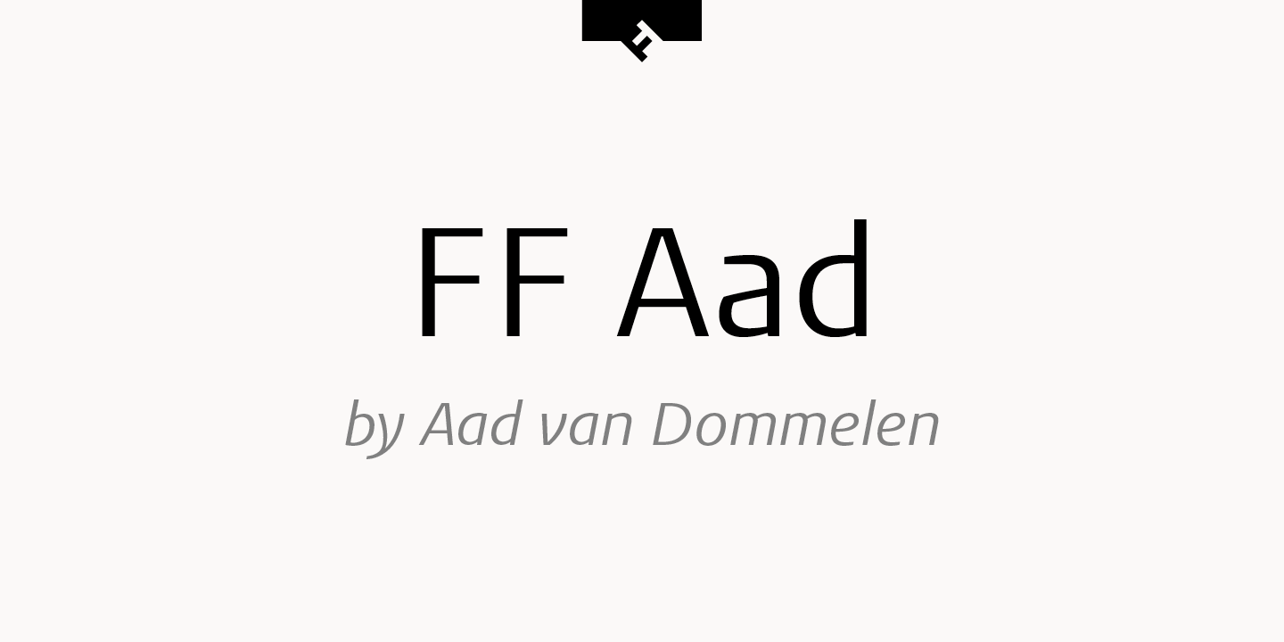 Beispiel einer FF Aad-Schriftart